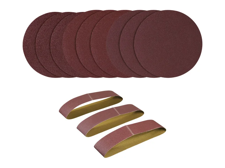 PARKSIDE Set de 12 feuilles abrasives pour ponceuses à bande et à disque