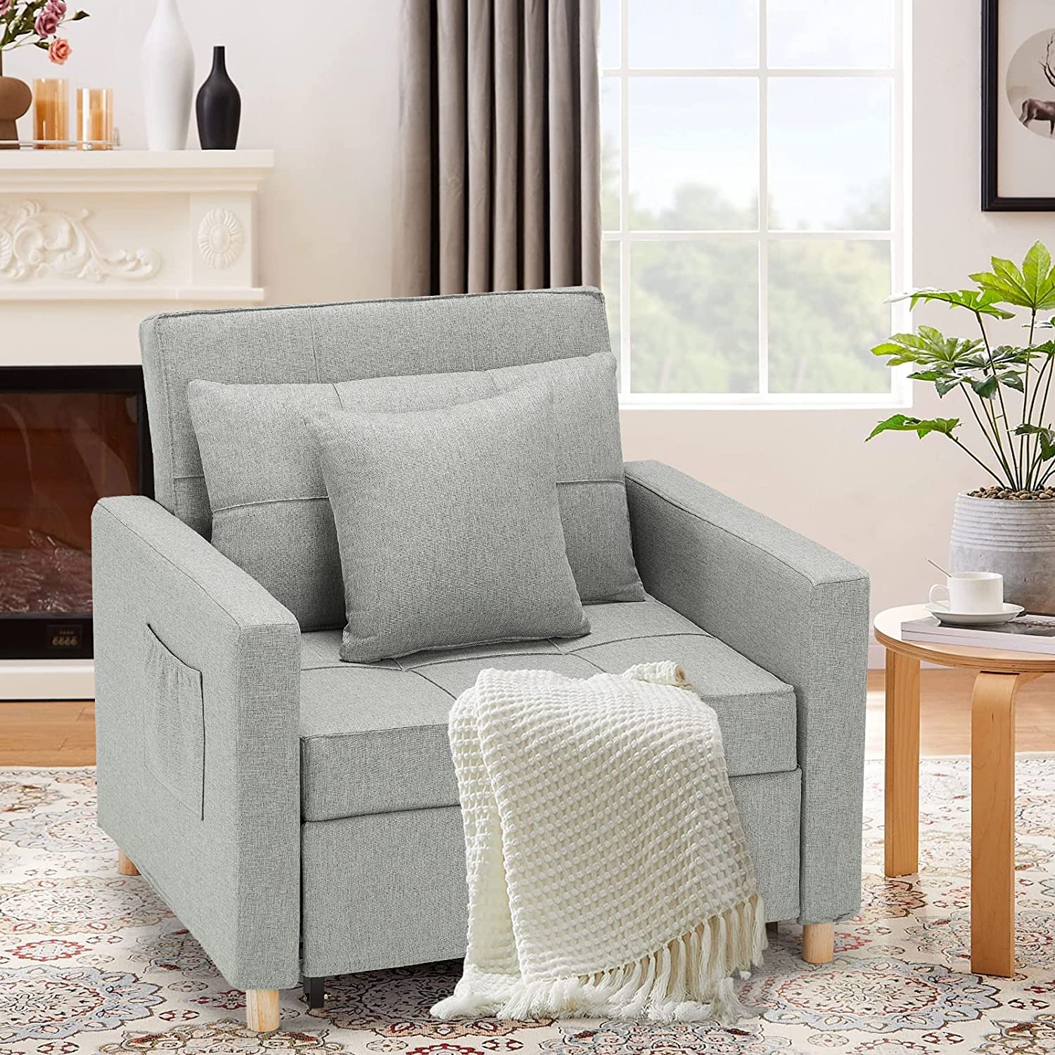 🔥 40 Inch 3-in-1 Convertible Chair Bed,Sofa Bed.