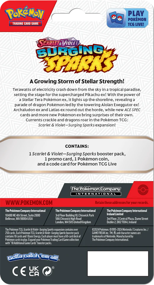 Pokemon - SV8 Surging Sparks Premium Checklane (POK85948)