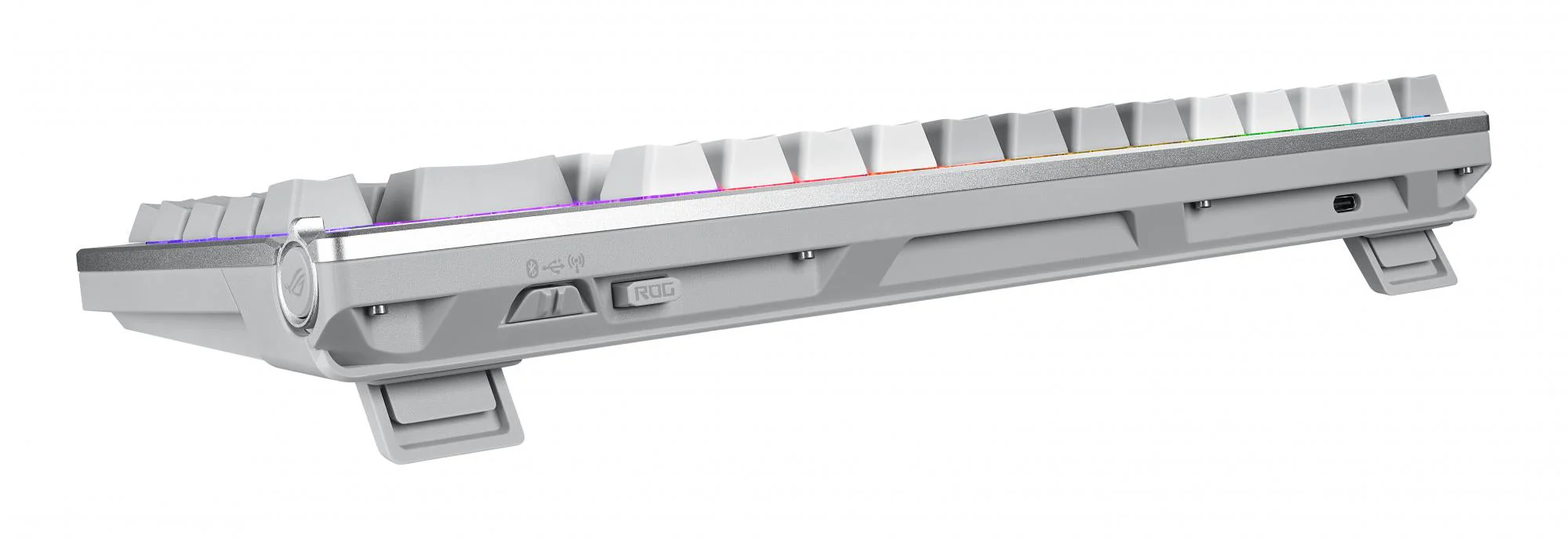 ASUS ROG AZOTH MOONLIGHT WHITE 75% Wireless DIY Custom RGB Gaming Keyboard. NX Red Switches. OLED Display. PBT