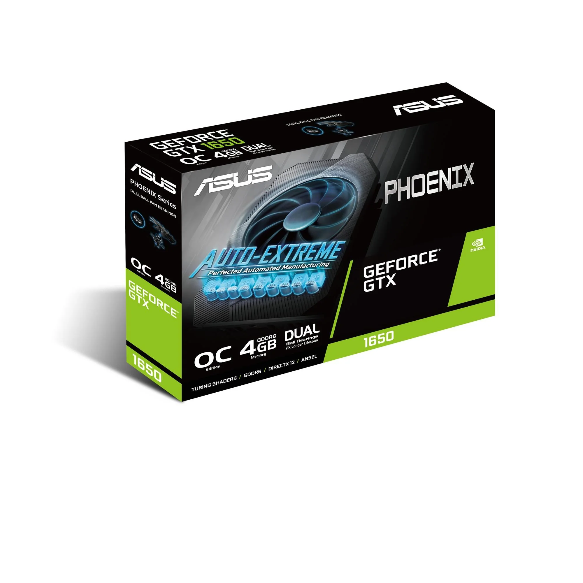 ASUS GeForce GTX 1650 4GB GDDR6 PHOENIX OC with 6-pin power connector