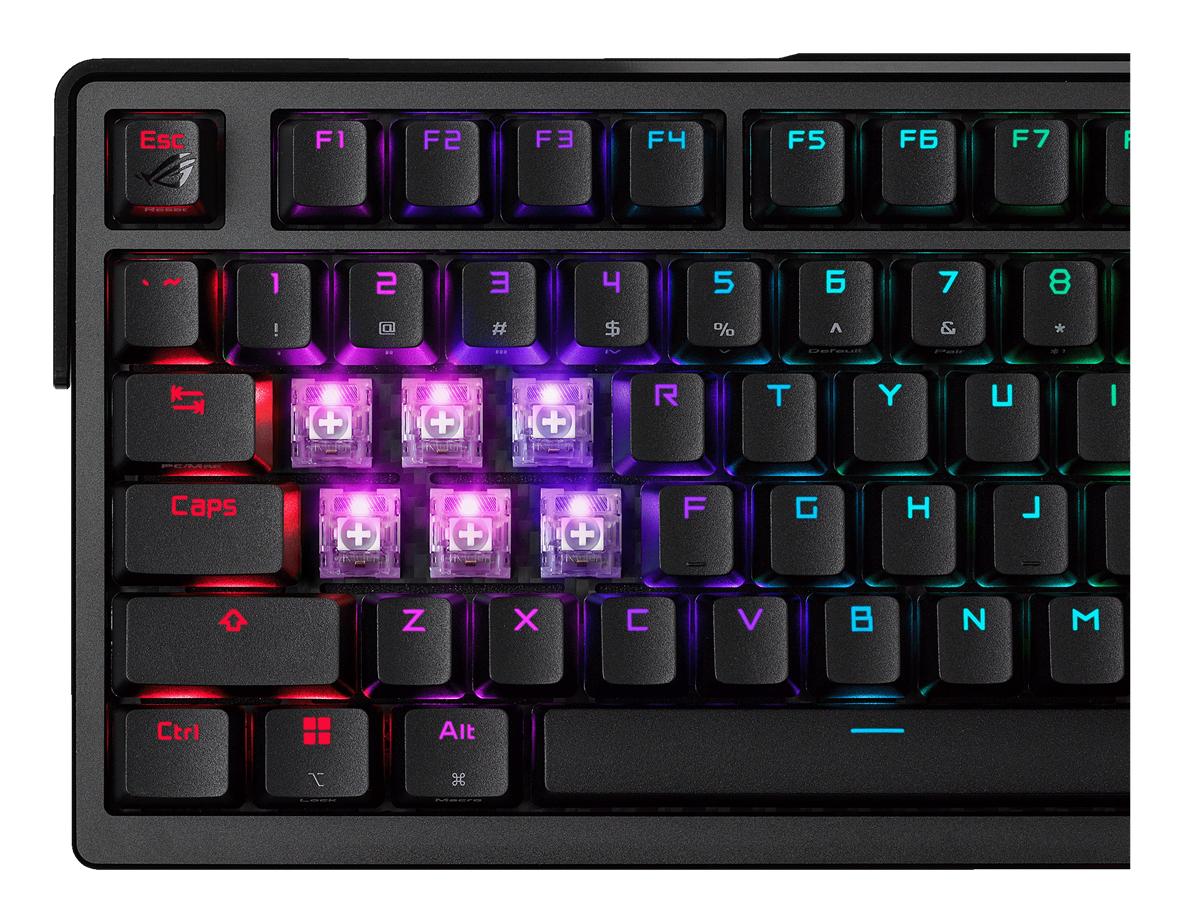 ASUS ROG AZOTH EXTREME 75% Wireless DIY Custom Gaming Keyboard. OLED display