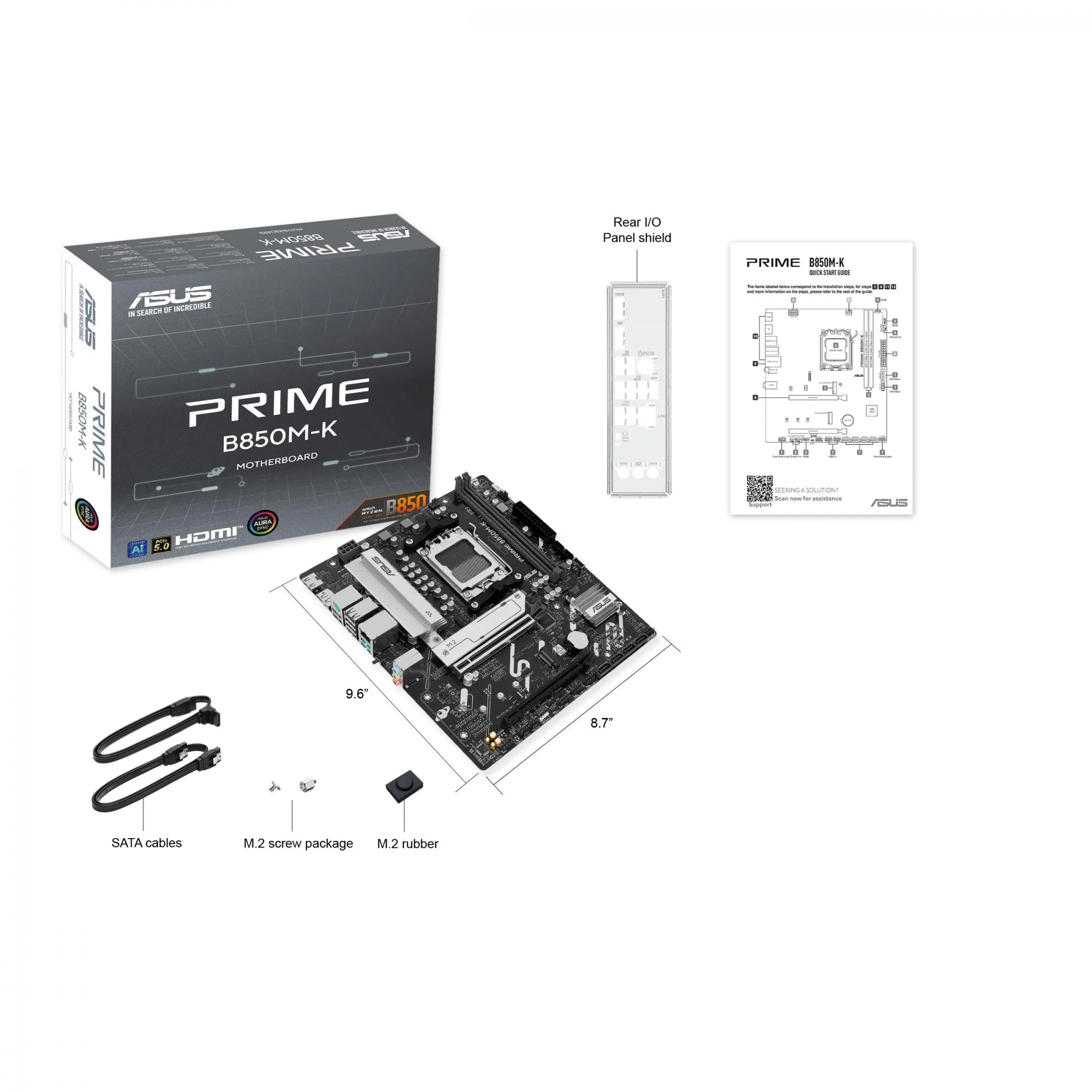 ASUS PRIME B850M-K (mATX. B850. AM5. DDR5)