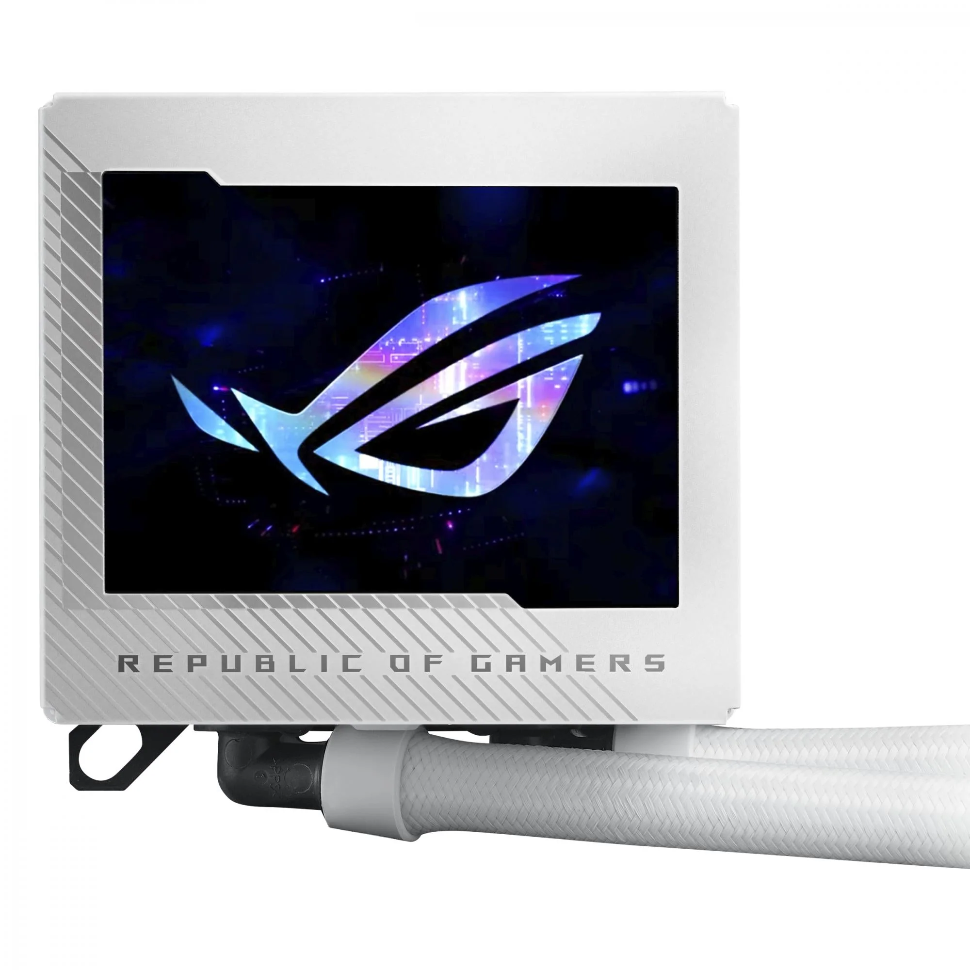 ASUS ROG RYUJIN III 240 ARGB WHITE Ed. AiO Liquid Cooler w. 3.5 LCD. 2x120mm ROG ARGB Magnetic Daisy-chainable Fans 2200 RPM PWM