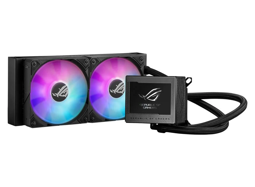 ASUS ROG RYUJIN III 240 ARGB AiO Liquid Cooler w. 3.5 LCD. 2x120mm ROG ARGB Magnetic Daisy-chainable Fans 2200 RPM PWM
