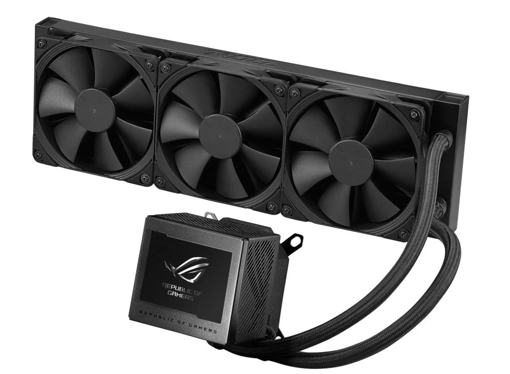 ASUS ROG RYUJIN III 360 AiO CPU Liquid Cooler w. 3.5 LCD. 3x Noctua iPPC 2000 PWM 120mm (AM5 comp.)