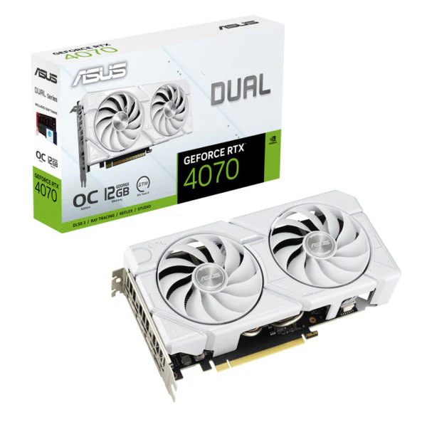 ASUS GeForce RTX 4070 12GB GDDR6X DUAL EVO WHITE EDITION